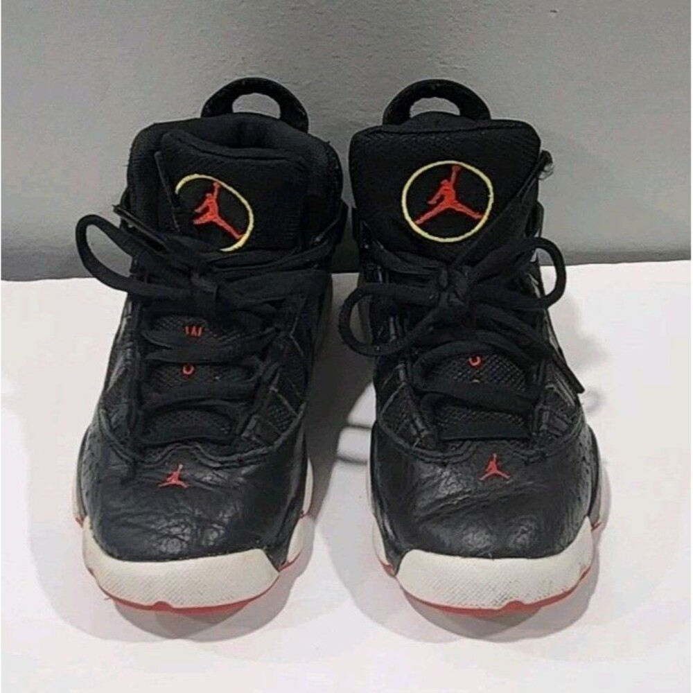 JORDAN 6 RINGS (PS) BLACK / RED-WHITE 323432 063 Kids / Toddlers SIZE 12C
